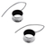 Silver dangle earrings, 'Urban Moon' - Handmade Modern Fine Silver Dangle Earrings (image 2b) thumbail