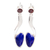 Lapis lazuli and garnet dangle earrings, 'Being Bold' - Lapis Lazuli Silver Earrings with Garnet (image 2a) thumbail
