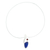 Lapis lazuli and garnet pendant necklace, 'Being Bold' - Handmade Modern Fine Silver & Sterling Lapis Lazuli Necklace