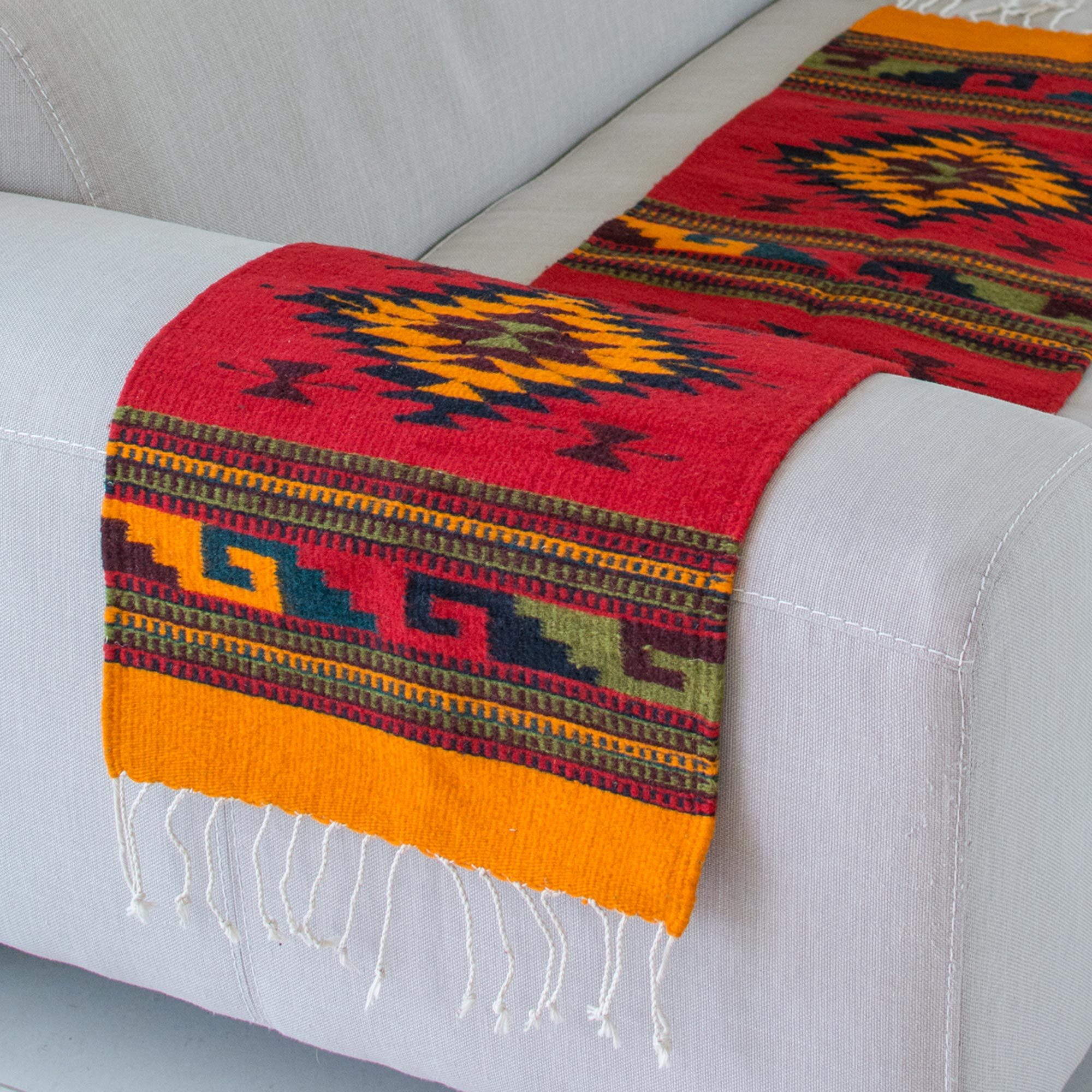 Zapotec wool rug (1.5x5) Three Diamonds NOVICA