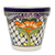 Ceramic flower pot, 'Wild Flowers' - Majolica Ceramic Flower Pot (image 2a) thumbail