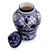 Ceramic jar, 'Cobalt Legacy' - Unique Talavera Style Ceramic Ginger Jar