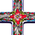 Ceramic cross, 'Jerusalem Rose' - Ceramic cross (image 2c) thumbail