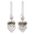 Sterling silver heart earrings, 'Love Coronation' - Taxco Sterling Silver Dangle Earrings (image 2a) thumbail