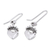 Sterling silver heart earrings, 'Love Coronation' - Taxco Sterling Silver Dangle Earrings