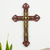 Iron wall sculpture, 'Parish Church Cross' - Handcrafted Mexican Christianity Steel Cross Wall Art