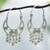 Sterling silver hoop earrings, 'Lithe Dancer' - Handmade Taxco Silver Hoop Earrings from Mexico thumbail