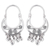 Sterling silver hoop earrings, 'Lithe Dancer' - Handmade Taxco Silver Hoop Earrings from Mexico (image 2a) thumbail