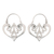 Sterling silver heart earrings, 'Mexican Romance' - Heart Shaped Sterling Silver Hoop Earrings (image 2a) thumbail