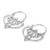 Sterling silver heart earrings, 'Mexican Romance' - Heart Shaped Sterling Silver Hoop Earrings (image 2c) thumbail