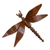 Iron wall sculpture, 'Exotic Dragonfly' - Unique Good Luck Steel Wall Art (image 2a) thumbail