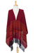 Zapotec cotton rebozo shawl, 'Red Zapotec Treasures' - Hand Crafted Geometric Cotton Patterned Shawl (image 2d) thumbail