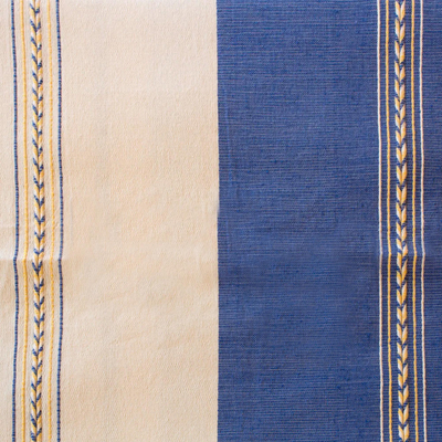 Zapotec cotton bedspread, 'Joy of Oaxaca' (twin) - Handmade Zapotec Cotton Bedspread (Twin)