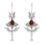 Carnelian dangle earrings, 'Endless Romance' - Sterling Silver Carnelian Earrings (image 2a) thumbail