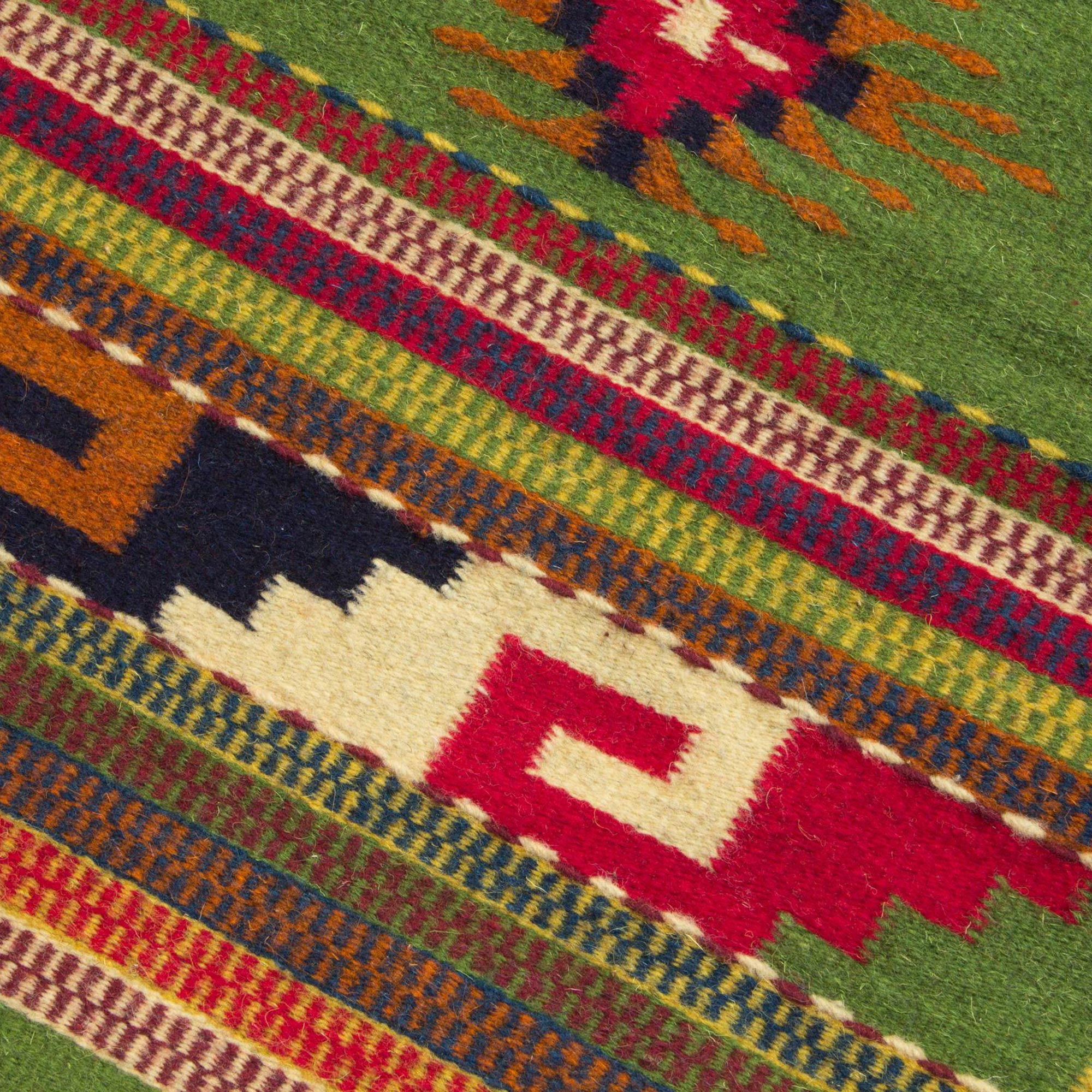 Handwoven Zapotec Artisan Rug (2.5x5.5) - Oaxaca Forest | NOVICA