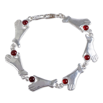 Carnelian link bracelet