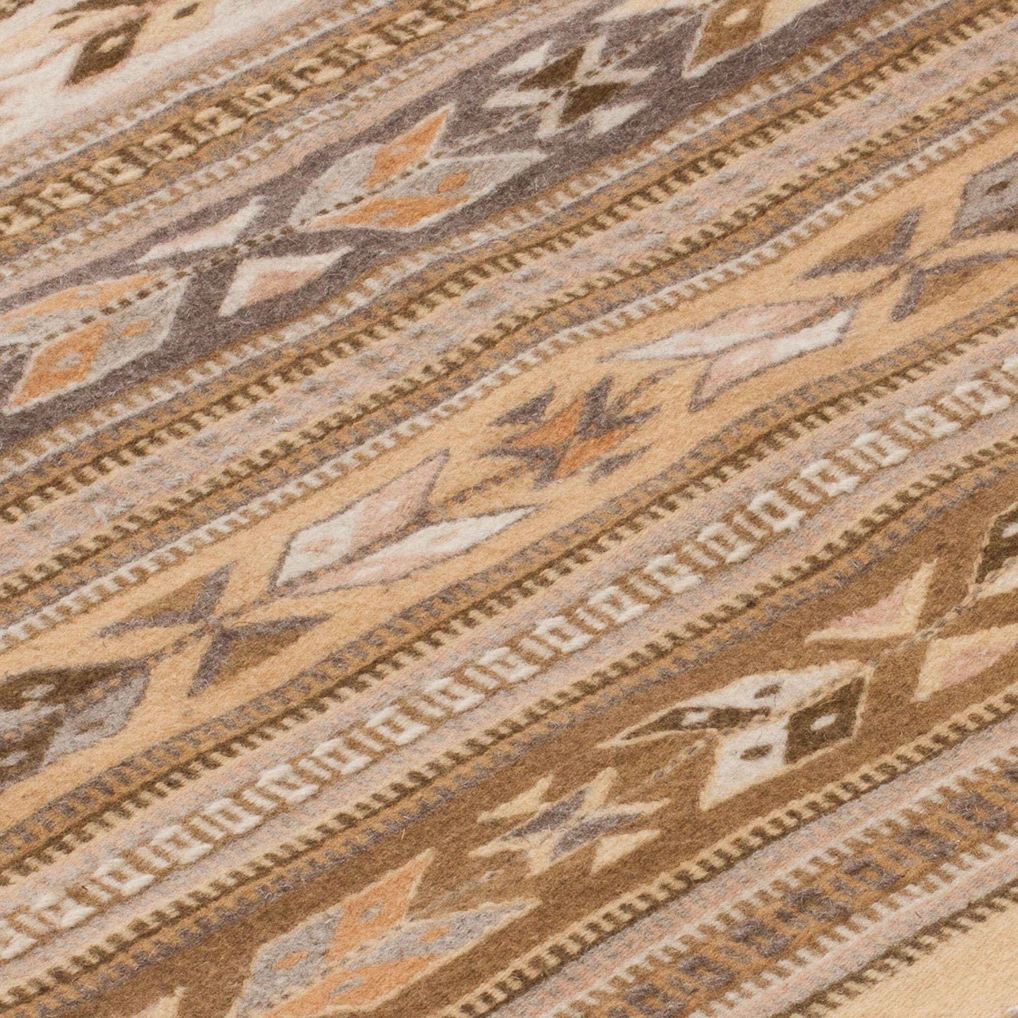 Zapotec wool rug (2.5x5) Cinnamon Glyphs NOVICA