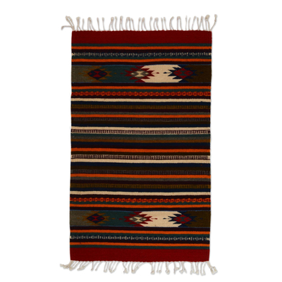 Zapotec wool rug, 'It's a Colorful Life' (2x3.5) - Zapotec wool rug (2x3.5)
