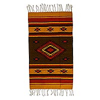 Zapotec wool rug, 'Oaxaca Vision' (2x3) - Zapotec wool rug (2x3)