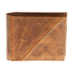 Men's leather wallet, 'Minimalist in Brown' - Men's Leather Wallet Travel Accessory