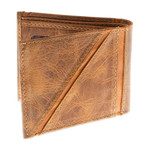 Men's leather wallet, 'Minimalist in Brown' - Men's Leather Wallet Travel Accessory