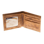 Men's leather wallet, 'Minimalist in Brown' - Men's Leather Wallet Travel Accessory