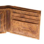 Men's leather wallet, 'Minimalist in Brown' - Men's Leather Wallet Travel Accessory