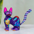 Alebrije sculpture, 'Magical Cat' - Hand Crafted Purple Wood Kittycat Folk Art Sculpture (image 2) thumbail