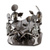Auto part sculpture, 'Rustic Poker Game' - Card Players Handcrafted Recycled Metal Sculpture thumbail