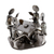 Auto part sculpture, 'Rustic Poker Game' - Card Players Handcrafted Recycled Metal Sculpture (image 2c) thumbail