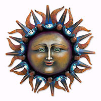 Artisan Crafted Blue Moon Wall Art Sculpture - The Moon on My Mind | NOVICA