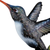 Steel wall art, 'Paradise Hummingbird' - Handcrafted Bird Metal Art for the Wall (image 2d) thumbail