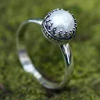 Featured review for Cultured pearl cocktail ring, Taxco Royalty