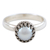 Cultured pearl cocktail ring, 'Taxco Royalty' - Hand Made Fine Silver Single Stone Pearl Ring