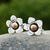 Silver button earrings, 'Taxco Wildflower' - Hand Made Floral Fine Silver Button Earrings from Mexico (image 2) thumbail