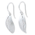 Silver dangle earrings, 'Whisper of a Leaf' - Unique Fine Silver Dangle Earrings (image 2b) thumbail