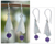 Amethyst dangle earrings, 'Kites in Cancun' - Amethyst dangle earrings (image 2) thumbail
