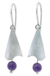 Amethyst dangle earrings, 'Kites in Cancun' - Amethyst dangle earrings