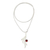 Garnet pendant necklace, 'Free Spirit' - Artisan Crafted Garnet Necklace with Taxco Silver (image 2b) thumbail