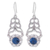 Sodalite dangle earrings, 'Colonial Blossom' - Sodalite dangle earrings