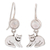 Moonstone dangle earrings, 'Cool Kitty Cat' - Sterling Silver and Moonstone Kitten Earrings (image 2a) thumbail