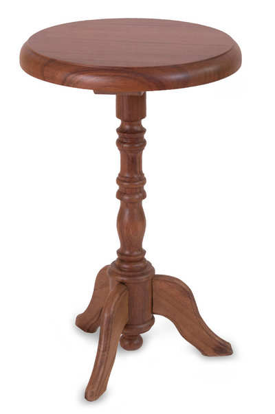 Parota wood accent table, 'Colonial Ranch' - Handmade Colonial Wood Accent Table Furniture