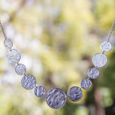 Sterling silver link necklace, 'Taxco Melody' - Sterling silver link necklace