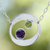 Amethyst and peridot pendant necklace, 'Drifters' - Amethyst and peridot pendant necklace (image 2) thumbail