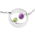 Amethyst and peridot pendant necklace, 'Drifters' - Amethyst and peridot pendant necklace (image 2c) thumbail