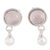 Rose quartz dangle earrings, 'Dream of Love' - Unique Sterling Silver Rose Quartz Earrings (image 2a) thumbail