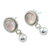 Rose quartz dangle earrings, 'Dream of Love' - Unique Sterling Silver Rose Quartz Earrings