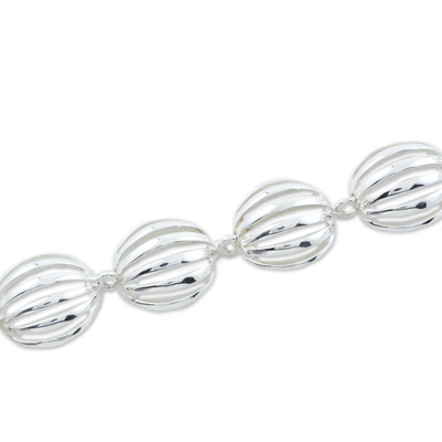 Sterling silver link bracelet, 'Taxco Trends' - Sterling silver link bracelet