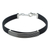 Men's sterling silver bracelet, 'Journey to Taxco' - Men's Collectible Taxco Silver and Black Rubber Bracelet (image 2a) thumbail