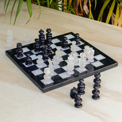 Onyx and marble chess set, Triumph